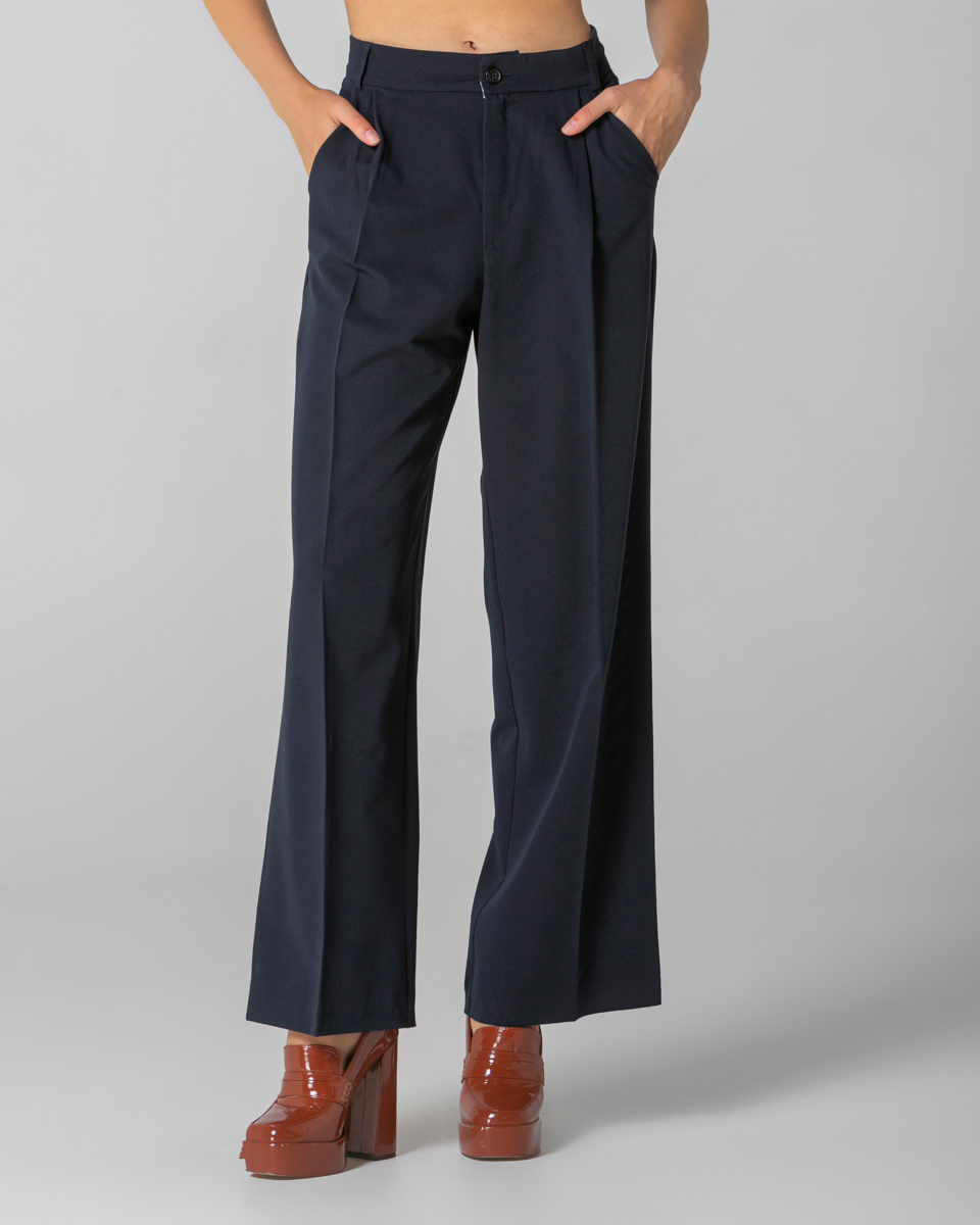 SATEN PATTERN PRINTED WIDE LEG PANTS | Sourloulou